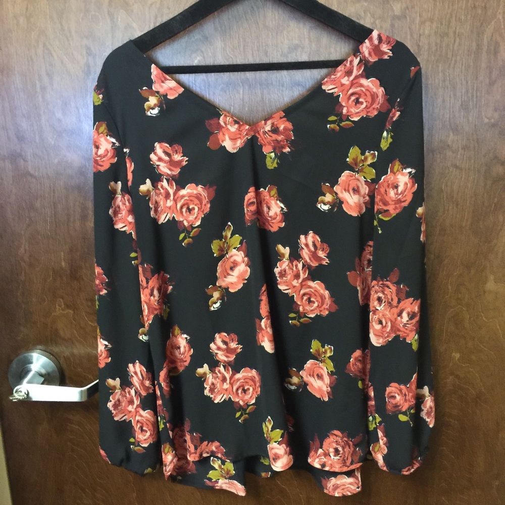 Rose Patterned Blouse - image 1